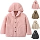 thumbnail image 3 of Gibobby Chamarra de invierno para niños y niñasniñas Invierno Manga Larga Caliente Sudadera Con Capucha Polar Abrigo Chaqueta Color Sólido Ropa(Café, 2-3 Años), 3 of 4