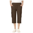 thumbnail image 1 of DXOUPM Girls Pants Summer Casual Loose Straight Trousers with Adjustable Drawstring Hem, 1 of 3