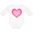 thumbnail image 3 of Inktastic Pink Valentine Heart Girls Long Sleeve Baby Bodysuit, 3 of 5