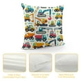 thumbnail image 4 of JRXY Toddler Pillowcase - Pillows - Soft, Durable &amp; Breathable (Construction Trucks) White, 4 of 5