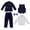 Navy Blue 5-Piece Set, variant on Esaierr Kids Boy's Tuxedos Set Teen Boys Suits Toddler Formal Suits Set Wedding Suits Kids Slim Fit Suit for Weddings 5-16Y