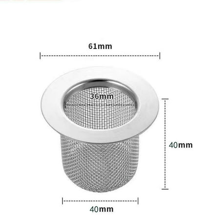 

304 Stainless Steel Sewer Filter Net Toilet Floor Drain Net Anti-clogging Wash Basin Water Leakage Plug Deodorant Floor Drain 42mm short