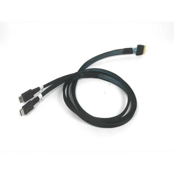 ‌SlimSAS 8i S‌FF-8654 to 2 X Oculink 4i Cable Tri-Mode - 0.5 Meter