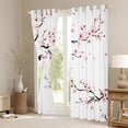 thumbnail image 3 of Homewish Japanese Cherry Blossoms Black Out Curtains, Pink Flower Floral Curtains Pack of 2 (42x63 Each), Teens Kids Girls Women Bedroom Curtains, Curtains and Drapes Decor, 3 of 6