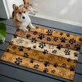 thumbnail image 4 of Area Rug 2 x 3 Ft, Yellow Brown Indoor Accent Bathroom Rugs for Kitchen/Laundry Room, Farmhouse Dog Paw Vintage Washable Non-Slip Runner Floor Mat for Entryway, Living Room, 4 of 7