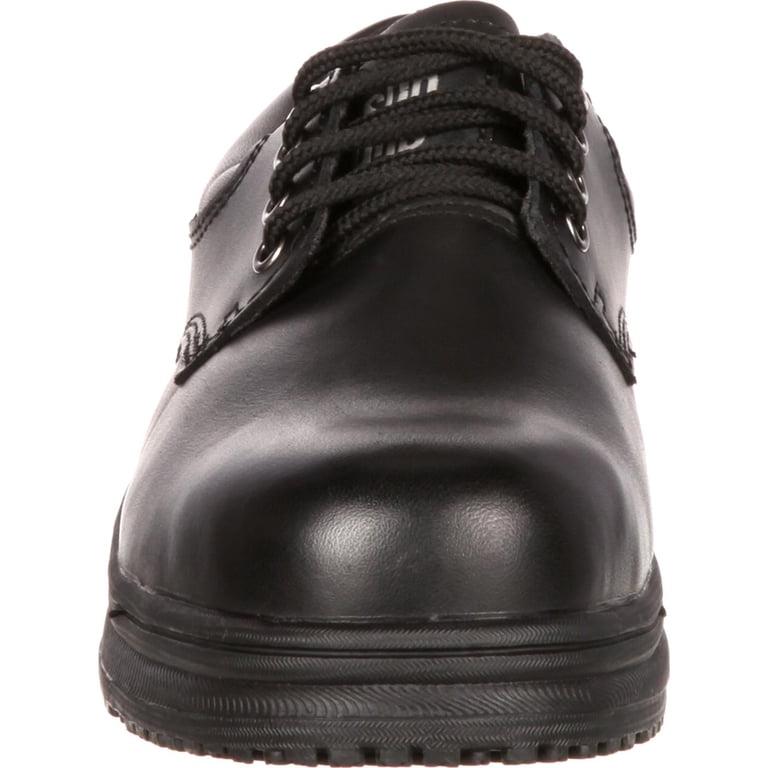 NWT MENS SLIPGRIPS STEEL TOE SLIP-RESISTANT OXFORD PROFESSIONAL SHOES SlipGrips Slip Resistant Work Oxford main image 4