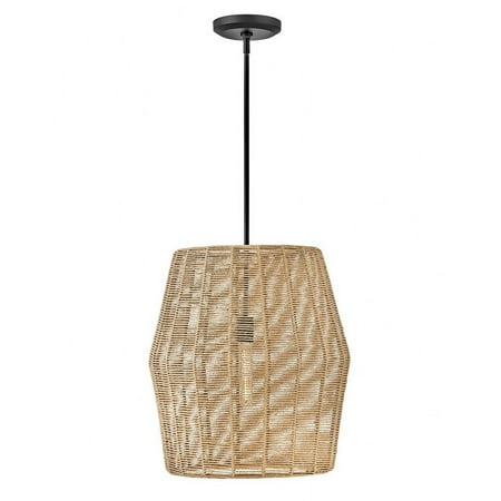 Hinkley Lighting 40387 Luca 1 Light 20 Wide Lisa Mcdennon Pendant - Black / Camel