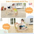 thumbnail image 5 of Costway 2-in-1 Rocking Horse Arch for Kids Montessori Climbing Toys with Rocker Multi-color, 5 of 10