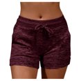 thumbnail image 1 of Abcnature Plus Size Shorts, Womens Athletic Shorts, Women Pockets Loose Hot Summer Beach Shorts, Trousers Sports, Comfy Beach Shorts, Yoga Pants, Cycling Sport Shorts Wine XXL, 1 of 6