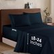 thumbnail image 1 of Elegant Comfort Luxury 1500 Juego De Sábanas De Microfibra De Calidad Hotelera De 4 Piezas – Sábana Bajera Ajustable Suave Y Elástica De 45,7 A 24.0 In De Profundidad – Sábanas De Bolsillo Extra Profu, 1 of 1