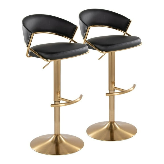 LumiSource Jie Adjustable Barstool - Set of 2