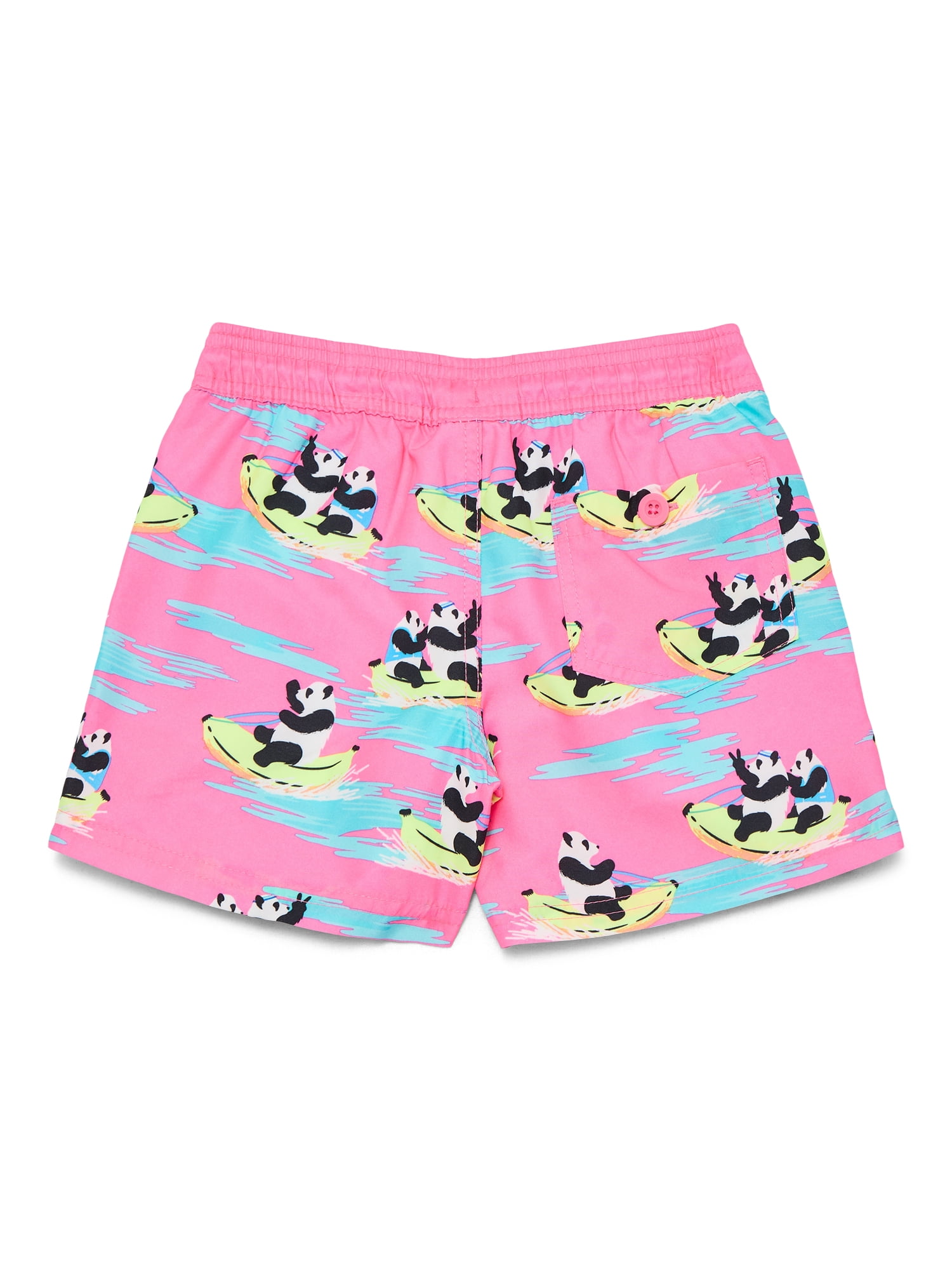 Wonder Nation Little and Big Boys Quick Dry Swim Trunks with UPF50+, Sizes 4-18 & Husky