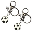 thumbnail image 2 of pitrice 2Pcs Keychain Mini Cartoon Key Ring Modern Handmade Girl Exquisite Bag Durable Auto Pendant Decoration Party Gifts Black Football, 2 of 9