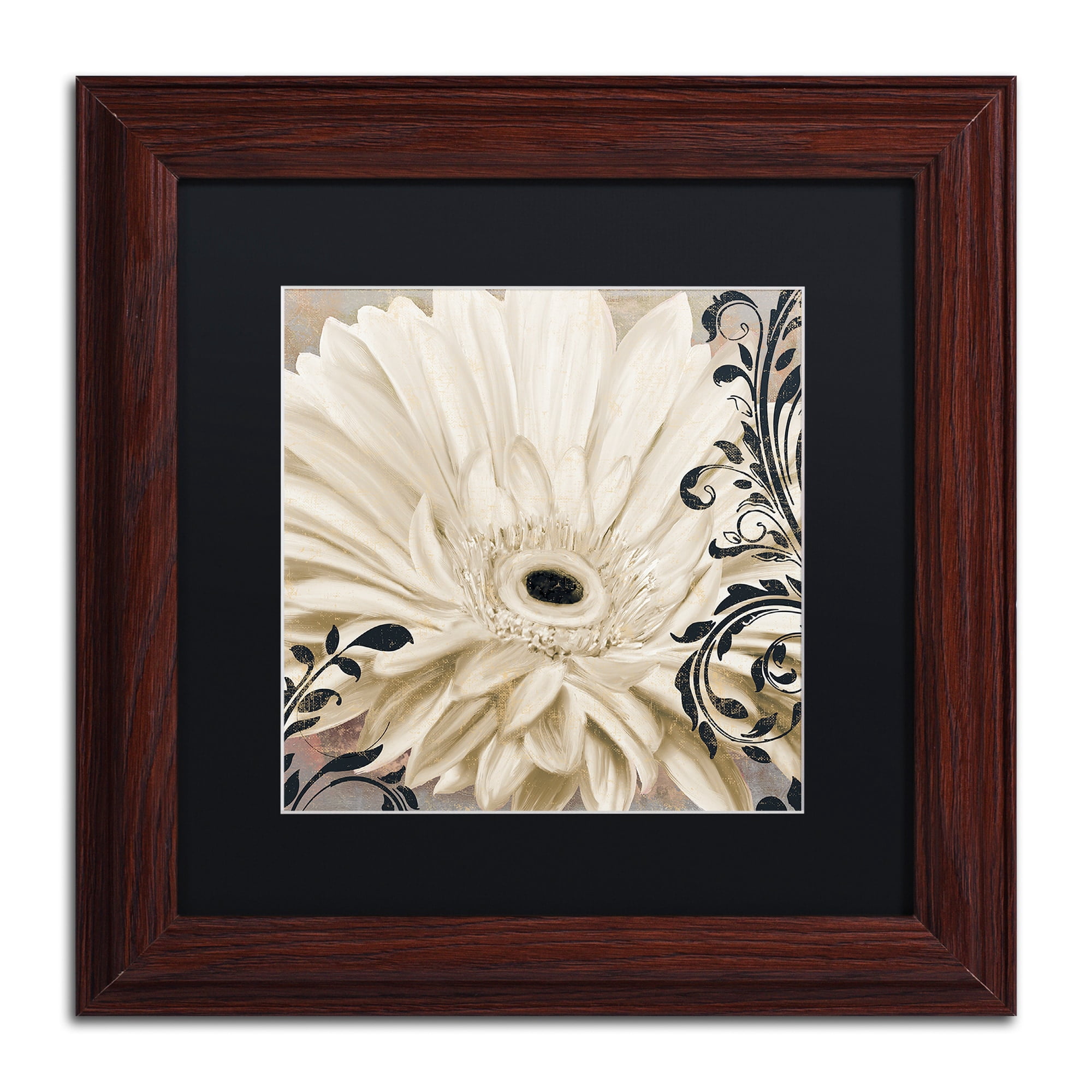 Trademark Fine Art "Winter White I" Canvas Art by Color Bakery Black Matte, Wood Frame