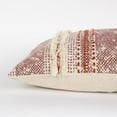thumbnail image 3 of Rizzy Home Stripe 14" x 26" Textured Cotton Pillow Cover-Rust/Natural, 3 of 6