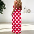 thumbnail image 2 of DHFJKG Womens Backless Maxi Dresses Casual Polka Dot Spaghetti Straps Loose Fit Scoop Neck Beach Sundress Versatile Dresses, 2 of 6