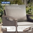 thumbnail image 6 of Bellefurn Outdoor Swivel Rocker Patio Chairs,Patio Swivel Chairs Set of 2,Swivel Glider Lounge Chairs with Side Table Patio Furniture Set for Outdoor,Balcony,Front Porch,Firepit Area, 6 of 10