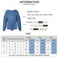 thumbnail image 5 of Gvmfive Women Knot Twist Front Solid Side Buttons Hem Long Sleeve Casual Loose Tops L, 5 of 5