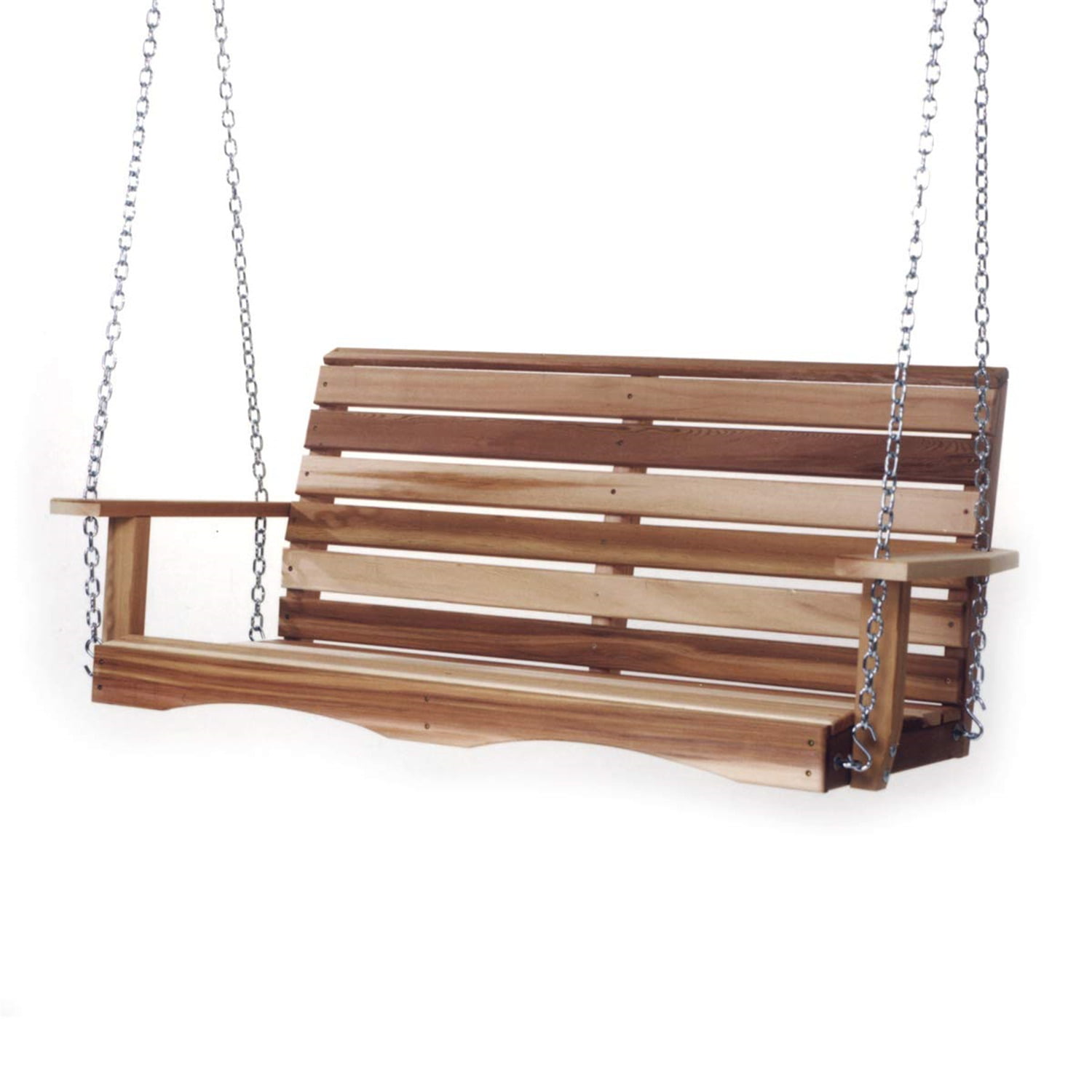 Free Shipping Brand New 4 Foot Cedar Wood Country Style Porch Swing with Hanging Chain