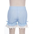 thumbnail image 4 of Haitryli Kids Girls Ruffle Bloomer Shorts Lace Up Safety Short Under Party Dress Dance Short Boyshort Blue 9-10, 4 of 7