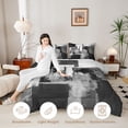 thumbnail image 3 of Homewish Watercolor Block Twin Comforter Sets,Abstract Grunge Bedding Set,Gray,Black Reversible,2-Piece,1 Comforter and 1 Pillowcase, 3 of 7