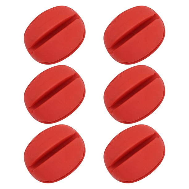 6x bolas fijas para caña de pescar, Clips de goma para caña de pescar, accesorios de pesca portátiles Rojo