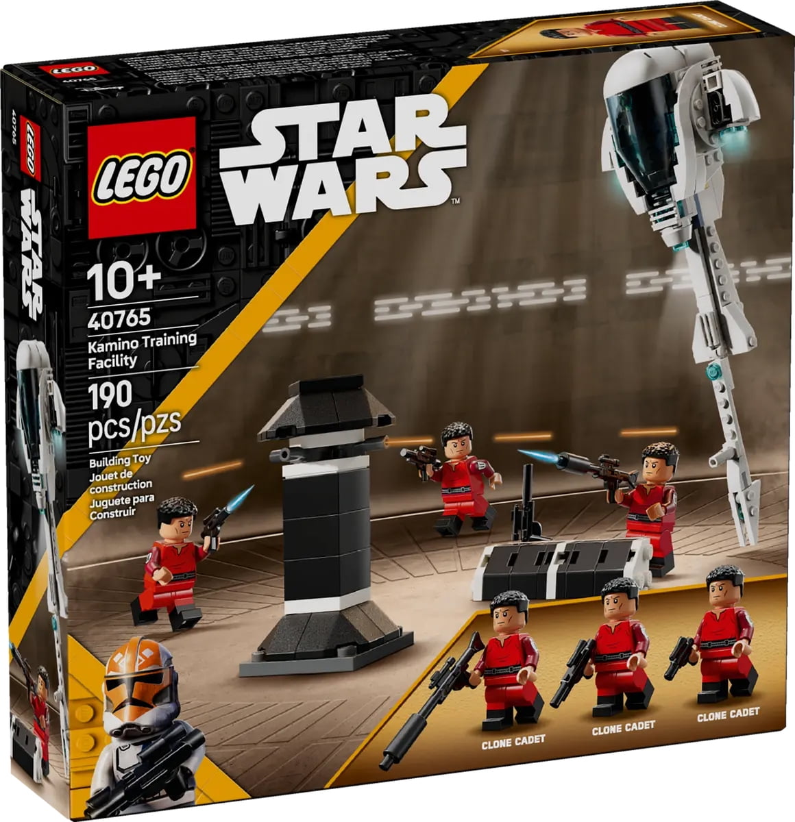 LEGO Star Wars Kamino Training Facility 40765 Clone Cadets Building Set with KE-8 Enforcer Vehicle, Blaster Tower & Weapon Rack, 190 Pieces