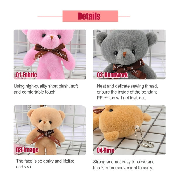 Plush store bear keychain