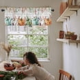 thumbnail image 5 of Thanksgiving Valances for Windows Farmhouse Kitchen Curtains Valances Rod Pocket Valance Curtains for Kitchen Windows Green Orange Blue Pumpkin Fall Eucalyptus Window Valances for Bathroom 54"x18", 5 of 6