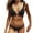 00 # Black, variant on REORIAFEE Bathing Suits for Big Busted Women Tropical Bathing Suit Ruffle Split Bikini Set Black L