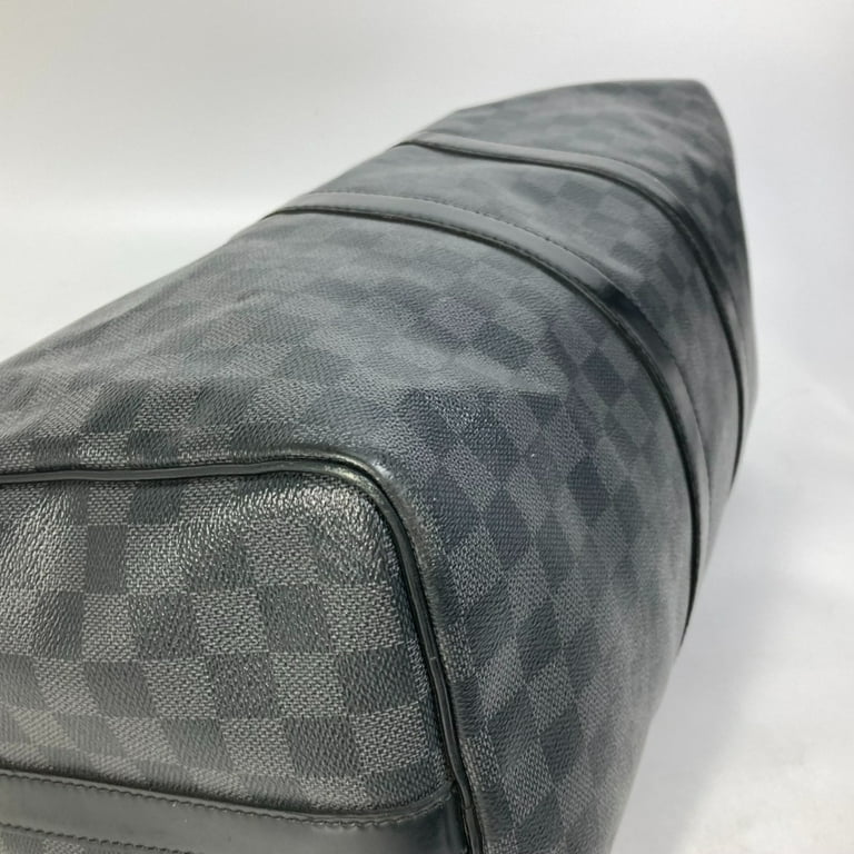 Pre Owned Louis Vuitton N41418 Damier Graphite bag travel bag Duffle Bag Black Good