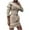 Khaki, variant on Aoochasliy Fall Dresses for Women A-Line Solid O-Neck Waist Retraction Bandage Long-sleeved Mini Dress