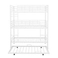 thumbnail image 6 of Kumix Triple Bunk Bed, Twin Size Metal Bunk Beds with Trundle for 4, Teens, with Built-in Ladder, Safety Guardrails, No Box Spring Needed, Noise Free for Dorm, Bedroom, Guest Room, White, 6 of 7
