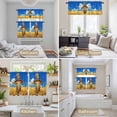 thumbnail image 6 of Blue Yellow Fall Scarecrows Kitchen Curtains Sets for Windows 24 Inch Length, Thanksgiving Autumn Harvest Rod Pocket Window Treatments Tier Curtains and Valances Set for Bedroom/Bathroom, 6 of 8