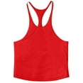 thumbnail image 3 of Arnsht (XXL-5XL) Big and Tall Men's Workout Stringer Tank Tops Athletic Quick Dry Y-Back Tops Bodybuilding Muscle Shirts for Gym Red XXXXL, 3 of 6