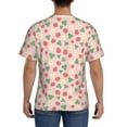 thumbnail image 2 of Naloa Strawberry And Flowers Men's T-Shirt Sport T-shirt Men's Basic Tee Casual Men's Shirt, Round Neck, Short Sleeves - 3X-Large, 2 of 5