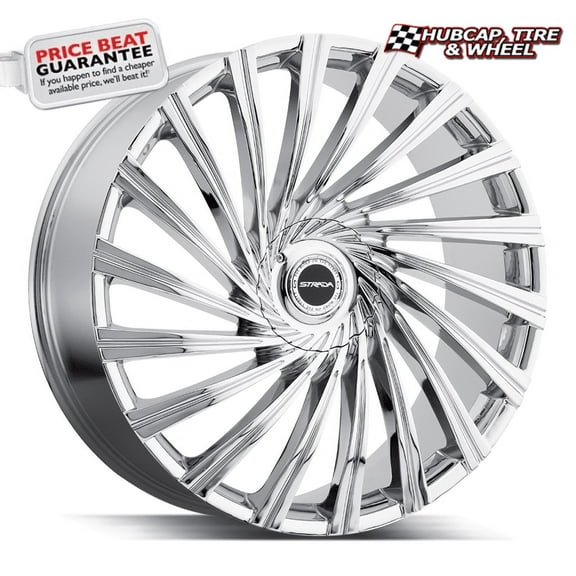 Strada Tornado 24X10 Chrome Custom Wheel- 6x135 Bolt Pattern, 30mm Offset
