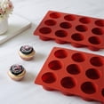 thumbnail image 4 of 2 Piezas Moldes de Silicona, Moldes de Silicona para Hornear de 12 Cavidades, Molde de Silicona para Jabones, Adecuado para Hornear Pasteles, Dulces, Galletas, Hacer Jabones y Láminas de Gel de Ducha, 4 of 4
