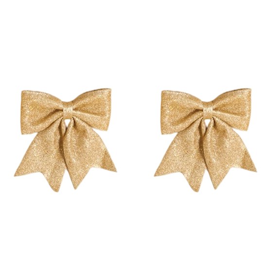 Christmas Bow Decorations Sequin Wreath Bows Christmas Tree Topper Glitter Bow Ties Xmas Decorative Bows for Home Indoor Outdoor Party Supplies and Holiday Decorations, 29x35cm