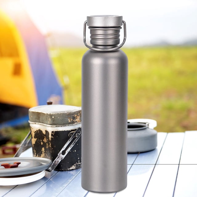 Botella de agua de titanio Colamx cantimploras para entrenamiento en la playa Picnic 750ML