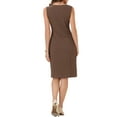 thumbnail image 3 of INSPIRE CHIC Vestido de Trabajo Elegante Sin Mangas Cuerpo Ajustado Lápiz Vestidos S Café, 3 of 6