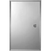 Croydex Wall Mount Trent Lockable Stainless-Steel Mirror Medicine Cabinet - 16" x 10" x 5" HxWxD
