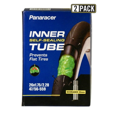 Panaracer 2 Pack 26 x 1.75 / 2.20 in Schrader (American) - 35 mm Self-Sealing BicycleTube