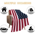 thumbnail image 4 of American Flag Throw Blanket Patriotic 4th of July Memorial Day Fourth of July Throw Blanket for Couch Sofa Bed Soft Fleece Blankets Stars and Stripes Red White Blue Veteran Blanket 50x60, 4 of 5