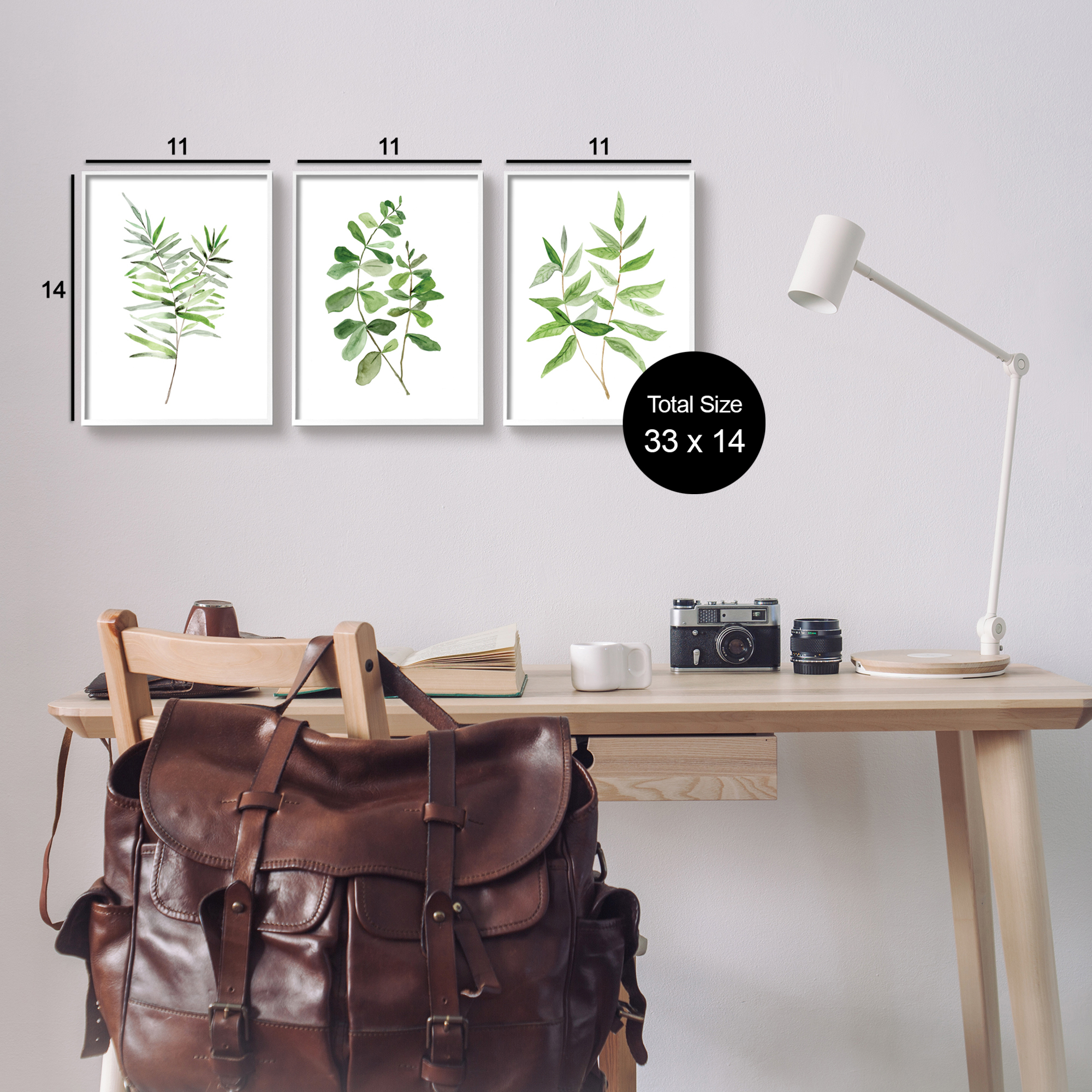 Stupell Kitchen Herb Bunches Botanicals Botanical & Floral Painting White Framed Art Print Wall Art, Set of 3