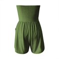 thumbnail image 5 of Pavied Jumpsuits for Women,Rompers for Women,Women’s Strapless Tube Ruffle Ruched Summer Sexy A Line Mini Dress Trendy Short Romper Jumpsuits,Overalls for Women,One Piece Jumpsuits,Army Green L, 5 of 5