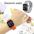thumbnail image 3 of Opvise LED Electronic Watch Waterproof Adjustable Soft Silicone Strap Square Earth Dial s Casual Sports Digital Wristwatch Birthday Gift, 3 of 8