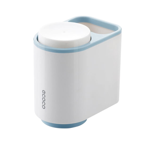 Juego de accesorios de baño con 2 tazas magnéticas para apartamento, casa y pareja azul