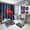 Style 1, variant on Waterproof Superhero & Kawaii Print Shower Curtain Set, Bathroom Decor with Toilet Lid & U-Shaped Mat