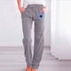 thumbnail image 1 of Kuluzego Pantalones largos rectos informales de algodón y lino para mujer, con cintura elástica y cordón ajustable, 1 of 6